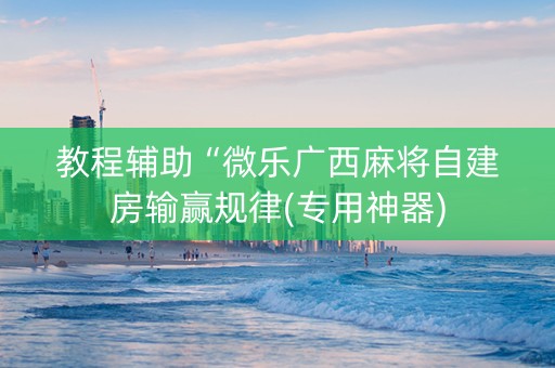 教程辅助“微乐广西麻将自建房输赢规律(专用神器)