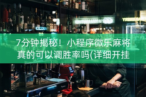 7分钟揭秘！小程序微乐麻将真的可以调胜率吗(详细开挂教程)