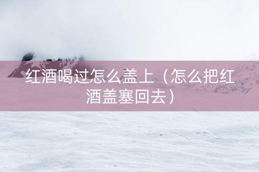 红酒喝过怎么盖上（怎么把红酒盖塞回去）