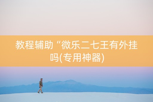 教程辅助“微乐二七王有外挂吗(专用神器)