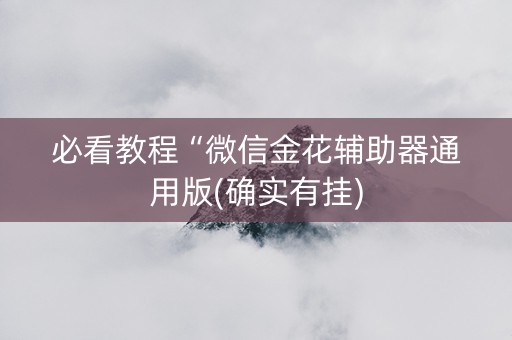 必看教程“微信金花辅助器通用版(确实有挂)