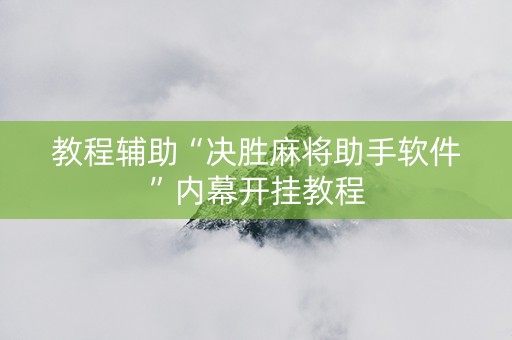 教程辅助“决胜麻将助手软件”内幕开挂教程