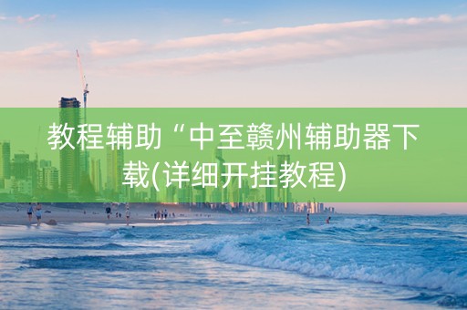 教程辅助“中至赣州辅助器下载(详细开挂教程)