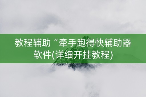 教程辅助“牵手跑得快辅助器软件(详细开挂教程)