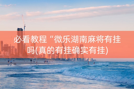 必看教程“微乐湖南麻将有挂吗(真的有挂确实有挂)
