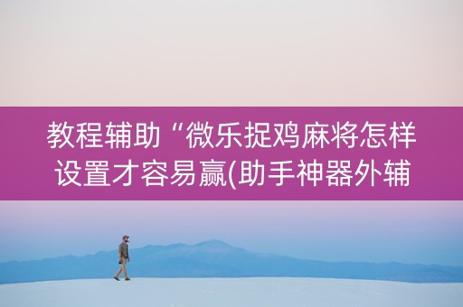 教程辅助“微乐捉鸡麻将怎样设置才容易赢(助手神器外辅工具)