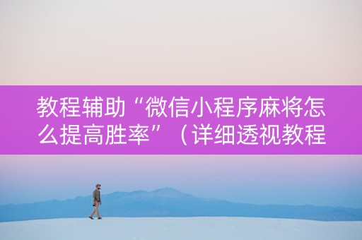 教程辅助“微信小程序麻将怎么提高胜率”（详细透视教程）-哔哩哔哩