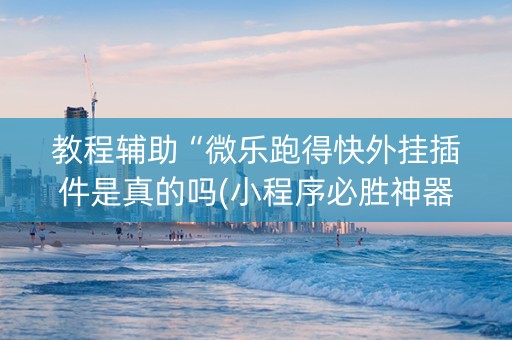 教程辅助“微乐跑得快外挂插件是真的吗(小程序必胜神器)