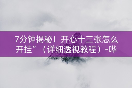 7分钟揭秘!开心十三张怎么开挂”(详细透视教程)-哔哩哔哩 7分钟揭秘!开心十三张怎么开挂”(详细透视教程)-哔哩哔哩