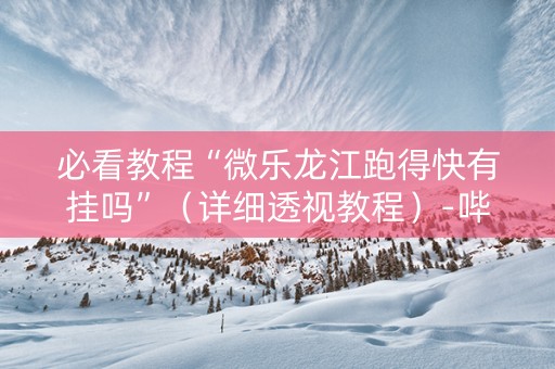 必看教程“微乐龙江跑得快有挂吗”(详细透视教程)-哔哩哔哩 必看教程“微乐龙江跑得快有挂吗”(详细透视教程)-哔哩哔哩