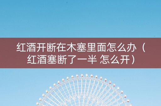 红酒开断在木塞里面怎么办（红酒塞断了一半 怎么开）