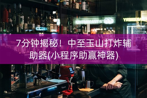 7分钟揭秘！中至玉山打炸辅助器(小程序助赢神器)