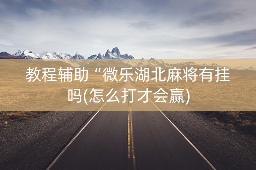 教程辅助“微乐湖北麻将有挂吗(怎么打才会赢)