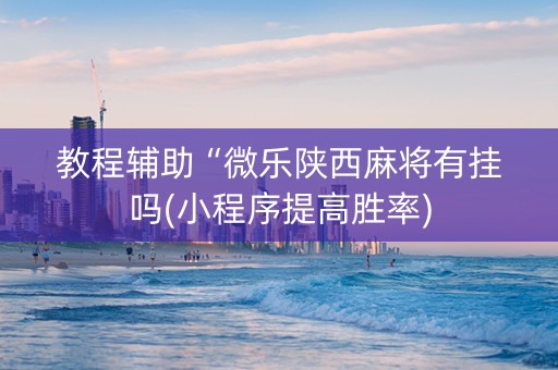 教程辅助“微乐陕西麻将有挂吗(小程序提高胜率)