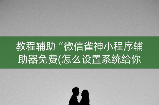 教程辅助“微信雀神小程序辅助器免费(怎么设置系统给你好牌)