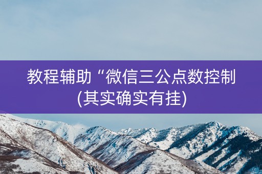 教程辅助“微信三公点数控制(其实确实有挂)