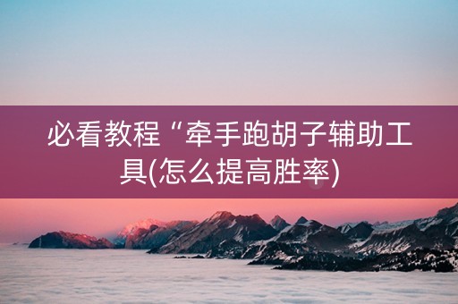 必看教程“牵手跑胡子辅助工具(怎么提高胜率)