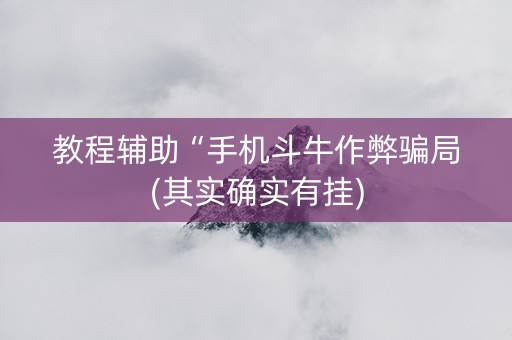 教程辅助“手机斗牛作弊骗局(其实确实有挂)