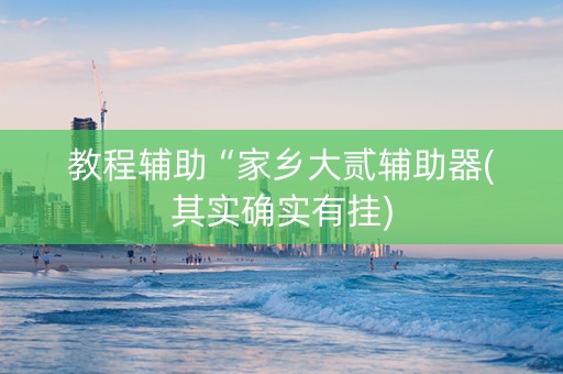 教程辅助“家乡大贰辅助器(其实确实有挂)