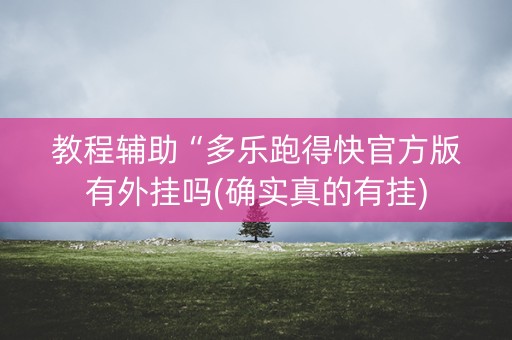 教程辅助“多乐跑得快官方版有外挂吗(确实真的有挂)