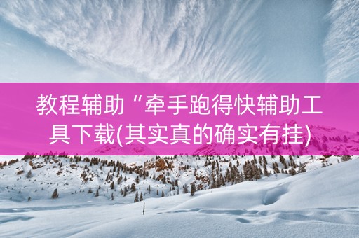 教程辅助“牵手跑得快辅助工具下载(其实真的确实有挂)