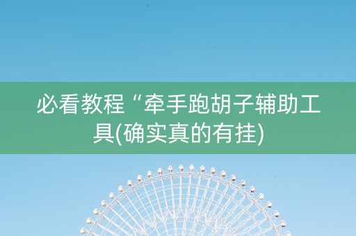 必看教程“牵手跑胡子辅助工具(确实真的有挂) 必看教程“牵手跑胡子辅助工具(确实真的有挂)