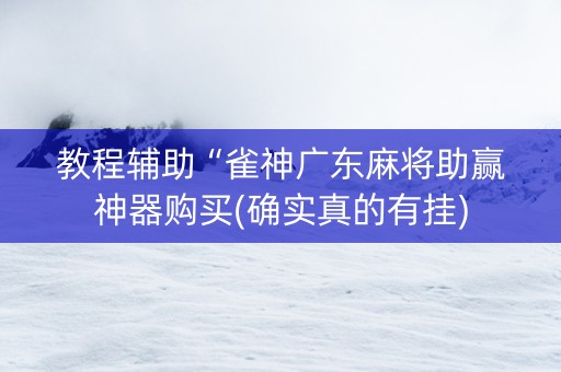 教程辅助“雀神广东麻将助赢神器购买(确实真的有挂) 教程辅助“雀神广东麻将助赢神器购买(确实真的有挂)