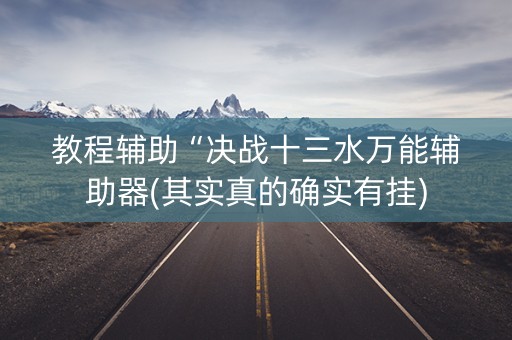 教程辅助“决战十三水万能辅助器(其实真的确实有挂)