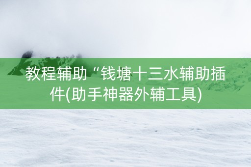 教程辅助“钱塘十三水辅助插件(助手神器外辅工具)