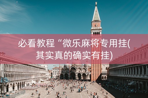 必看教程“微乐麻将专用挂(其实真的确实有挂)