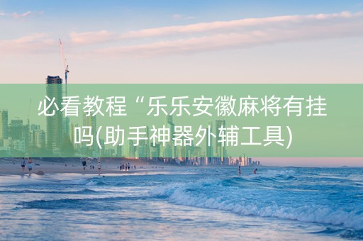 必看教程“乐乐安徽麻将有挂吗(助手神器外辅工具)