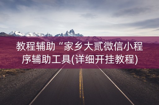 教程辅助“家乡大贰微信小程序辅助工具(详细开挂教程)