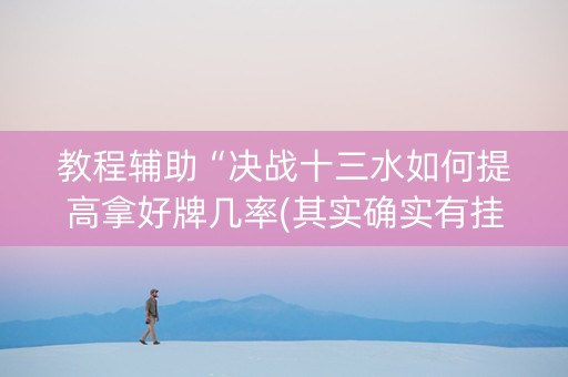 教程辅助“决战十三水如何提高拿好牌几率(其实确实有挂)