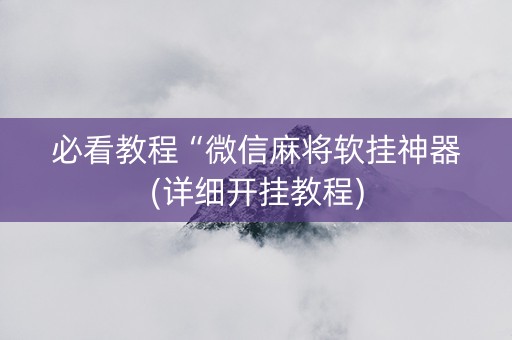 必看教程“微信麻将软挂神器(详细开挂教程)