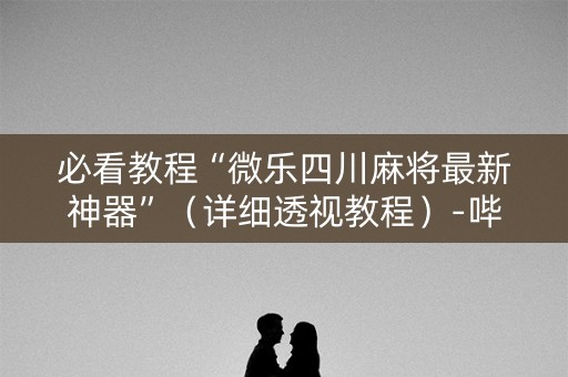 必看教程“微乐四川麻将最新神器”（详细透视教程）-哔哩哔哩