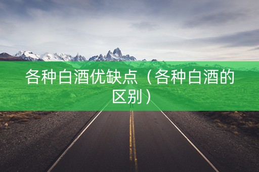 各种白酒优缺点（各种白酒的区别）