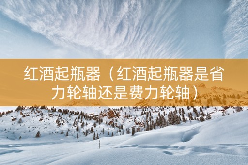 红酒起瓶器（红酒起瓶器是省力轮轴还是费力轮轴）