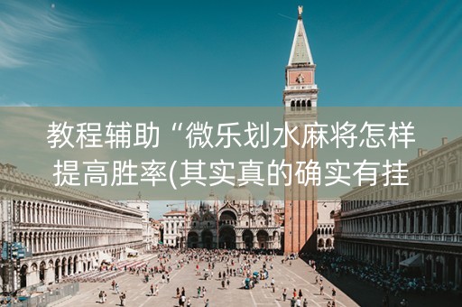 教程辅助“微乐划水麻将怎样提高胜率(其实真的确实有挂)