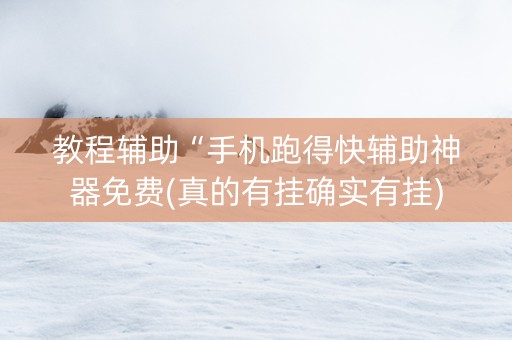 教程辅助“手机跑得快辅助神器免费(真的有挂确实有挂)