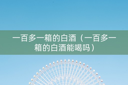 一百多一箱的白酒（一百多一箱的白酒能喝吗）