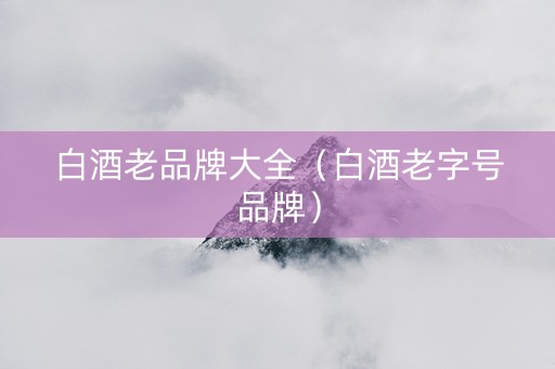 白酒老品牌大全（白酒老字号品牌）