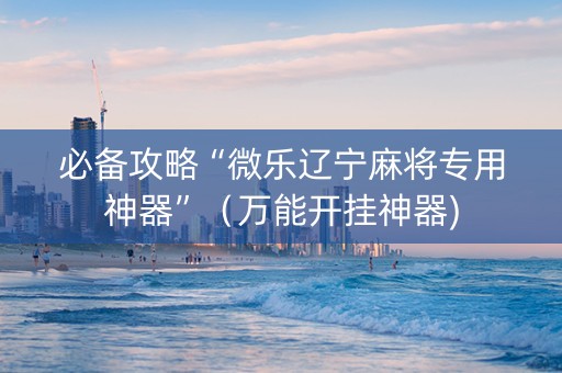 必备攻略“微乐辽宁麻将专用神器”（万能开挂神器)