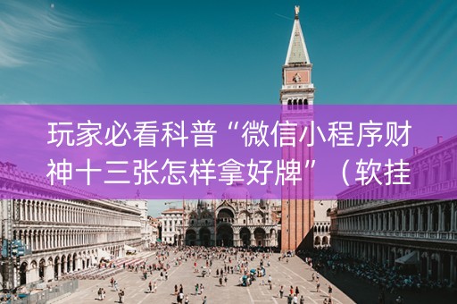 玩家必看科普“微信小程序财神十三张怎样拿好牌”（软挂神器)