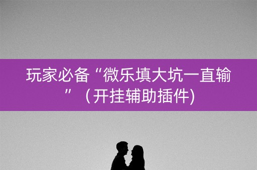 玩家必备“微乐填大坑一直输”（开挂辅助插件)