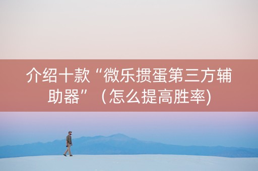 介绍十款“微乐掼蛋第三方辅助器”（怎么提高胜率)