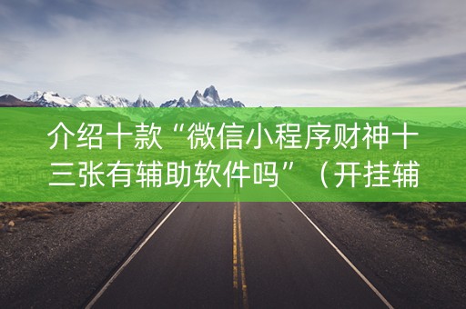 介绍十款“微信小程序财神十三张有辅助软件吗”（开挂辅助插件)