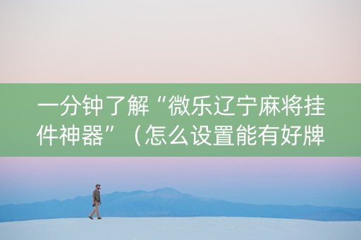一分钟了解“微乐辽宁麻将挂件神器”（怎么设置能有好牌)
