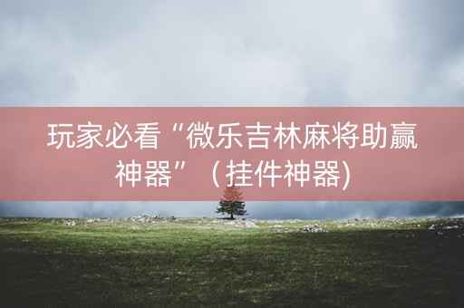 玩家必看“微乐吉林麻将助赢神器”（挂件神器)