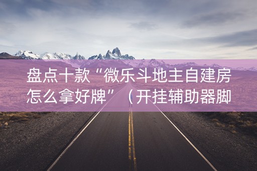 盘点十款“微乐斗地主自建房怎么拿好牌”（开挂辅助器脚本)