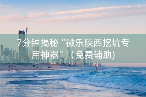 7分钟揭秘“微乐陕西挖坑专用神器”（免费辅助)